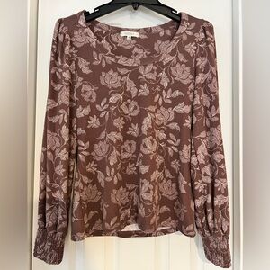 Angels Brown Floral Blouse